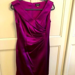Tahari Cocktail Dress Magenta/Purple Sz 8